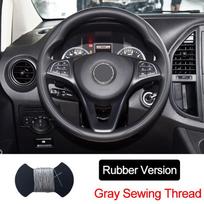 Hand Sewing Car Steering Wheel Wrap for Mercedes-Benz Vito III ( W447 ) 2015 - 2026 Circular Shape Braid on The Steering Wheel