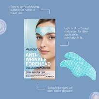 Kolageninis drėkinamasis kaktos pleistras 10 vnt. Anti-aging raukšles mažinančios juostelės namų grožio priežiūrai one size
