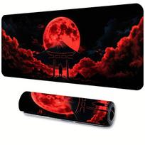 Red Moon Gaming Mouse Pad Large Sun Rug Nonslip Seamed Edge xcm Laptop Tablet Mat PC Mousepads Game Office Carpet Playmat 800X300x2mm
