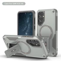 Magnetinis apsauginis telefono dėklas, skirtas Samsung Galaxy A55 A16 A35 A25 A05 A54 5G, su belaidžiu įkrovimu, stoveliu ir atsparus smūgiams For Galaxy A35 5G