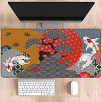 Koi Taichi Fish Gaming Yin Yang Mouse Pads Neutral Table Mats Computer Big Mousepad Company Large Gamer HD Printing XXL Desk mat 400x800x2mm