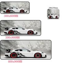Large Desk Pad Xxl Wave Racing Car Mouse Pad Gaming Accessories Mat AntiSlip Rubber Office Carpet Table Cushion Gamer Desk Rug 800x300x2mm gray