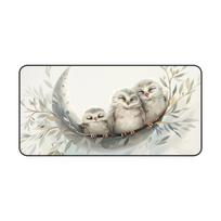 Cute Little Owl Desk Mat Beautiful Mouse Pad Adorable Desktop Decoration Owl Decoration Owl Gift Office Gift Gift for Wife 400X800X2mm
