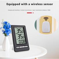 Temperature and Humidity Monitor Precise Home Humidity Meter LCD Large Screen Wireless Weather Station Portable for Home Office China Mainland