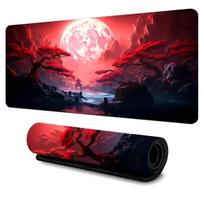 Landscape game mouse pad large gamer nonslip rubber keyboard pads XXL esports laptop mousepad New HD office computer desk mats 800x400x2mm red