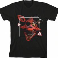 Disintegrating Freddy Fazbear Boy's Black T-Shirt.Jpg| FNAF Freddy Men's Black Crew Neck Short Sleeve T-Shirt.Jpg| Foxy With Warning Signs Crew Neck S S įvairiaspalvis