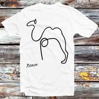 Picasso Camel One Line Drawing Art T Shirt B860 XL