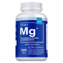 Branded Magnesium Glycine Citrate Capsules, containing L-Theanine, promote calmness and a peaceful state of mind. 120*1