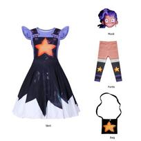 Poppy Playtime Lily Lovebraids Vaikų kostiumas su skraidančia rankove Suknelė Cosplay ir teminiams vakarėliams 120cm