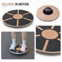 Wooden Balance Board for Stability and Suitable for Exercise and Rehabilitation Use One Size geltona