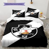 CR Vasco da Gama Pattern Bedding Set Quilt Cover Pillowcase Home Decor Gift (1 * duvet cover + 2 * pillowcase, without core) 135x200cm white