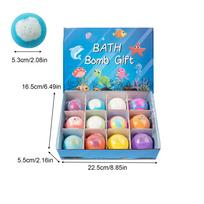 12pcs Kids Bath Bombs With Surprise Sea Animal Toys Inside Ocean Bath Salt Balls unique relieve fatigue Safe Ingredients