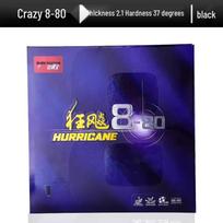 Hurricane 8-80 Table Tennis Rubber: High Tack, Elasticity, Light Bounce, Control Type 80 Sponge, Inverted Sheet