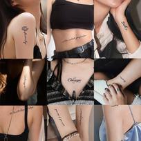 Žolelių sulčių tatuiruočių lipdukai Pusiau nuolatiniai Vandeniui atsparūs 30 dizainų Krūtinkauliai Neskausmingi Saugūs Seksualūs Laikini Kūno meno juoda