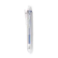 MUJI Erasable Ballpoint 83767839 Three-Color Pen, Retractable, Semi-Transparent, 0.38mm, Black/Red/Blue,