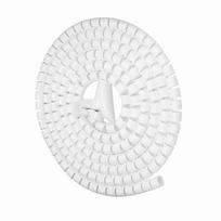 Lankstus spiralinis vamzdelis Kabelių organizatorius Vielos apvyniojimas Laido apsauga Vielos laikiklis Baltas 3,0 m * 16 mm balta
