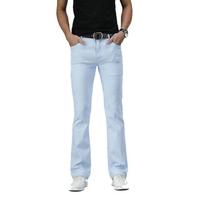 Vyriškos plačiai apačioje platėjančios džinsinės kelnės Boot Cut kojos platėjančios džinsinės kelnės Vyriškos Dizainerio Klasikinės Laisvalaikio Džinsinės Kelnes Dydis 28-38 33 dangaus mėlyna spalva