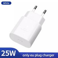 Samsung 25W Įkroviklis USB Type C PD Maitinimo Adapteris Greitas Greitas Įkrovimo Kabelis Samsung Galaxy M34 5G M54 M53 M33 M23 M52 M22 Telefonams EU Plug White