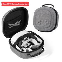 Meta Quest 3 EVA Hard Shell VR Glasses Storage Bag for Quest 3/VisionPro Gray Universal VR Bag 23*23*12