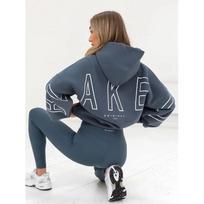 GLYDE Moteriški džemperiai Juodi su gobtuvu Puloveris Dideli raidžių spaudiniai Laisvo kirpimo Nauji Patogūs Kasdieniai Streetwear Minimalistinio stiliaus Kasdieniam dėvėjimui S
