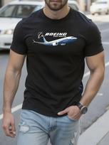 Boeing 737 Graphic Tshirt Graphic Tshirt - Black Aviation... S įvairiaspalvis