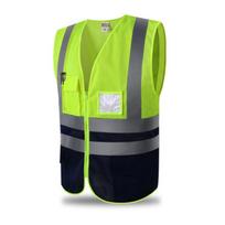 Breathable Safety Vest Reflective Strips Workwear Uniforms Durable Work Vest  Traffic Night Outdoor L oranžinė