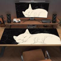 Cute Mouse Pad Art Kawaii Cat Computer XXL Keyboard Mats Large Gaming Mousepad Desk Mat PC Gamer Office Home Table Mause Pad 800x300x2mm