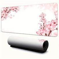 Extralarge White Cherry Blossom Pattern Gaming Mouse Pad Computer Accessory Rubber Keyboard Mat Laptop Nonslip Desk Mat 800x400x2mm