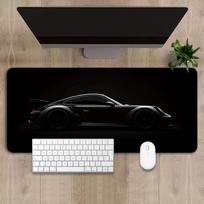 Didelis matinis juodas žaidimų pelės kilimėlis, sportinio automobilio dizaino, neslystantis guminis pagrindas, stalo kilimėlis biurams, namams ir žaidimų klaviatūroms 300X800X2MM