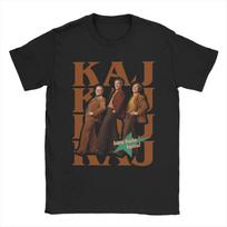 Black Tshirt with Bold White Horror Graphic Print - Casua... S įvairiaspalvis