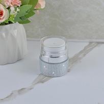 15 ml tuščias beorės pompos indelis, papildoma kosmetinio kremo buteliukas, vakuuminė pompa, deimantinis buteliukas, makiažo losjono, kosmetikos indelis balta