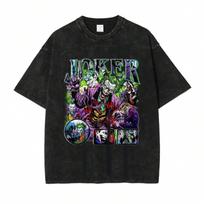 Joker T Shirt Hip Hop Vintage Washed Movie Old School Tops Tees Oversized T-Shirt Short Sleeve Sweatshirts Man 100% Cotton1.Jpg|Joker T Shirt Hip Hop S įvairiaspalvis