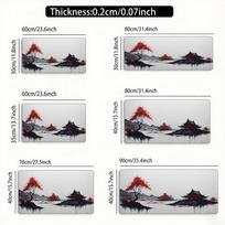 Vibrant Floral  Number  Mouse Pad  NonSlip Rubber Base Washable Cloth Surface for Gaming  Office 30x80x0.2cm