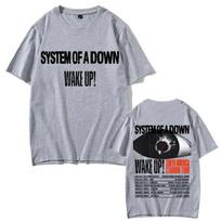 Rock Band System of A Down Wake Up South America Stadium Tour T-shirt Alternative Metal Merch Tshirt Men Oversized T Shirts 4XL