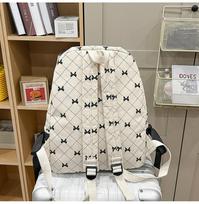Cute Corduroy Backpack for Fashion Bow School Bag Student Travel Laptop Backpack Comfortable and Versatile Texture Coach Bag balta