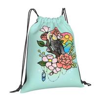 White-Faced Cockatiel Tattoo-Style School Bag Big Capacity Backpack Laptop Cockatiel Tattoo Flowers Bird Crystal Sunset OneSize