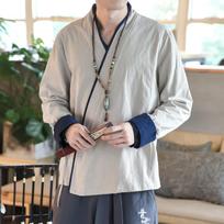 Didelio dydžio vyriški kimono megztiniai Tradiciniai japoniški vyriški jukata samurajų drabužiai Laisvalaikio Harajuku kimono striukės gatvės apranga M abrikosas