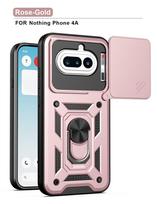 Fundas For Nothing Phone 4A Pro 5G Case Armor Magnetic Ring Bracket Case For Nothing Phone 4A 4 A Pro Slide Lens Protector Cover Nothing Phone (4a)