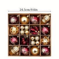 42pcs Festive Christmas Ornament Set Hand Painted Gingerbread for Man,Snowflake Tree Designs in Red,Green,Golden ,Ideal for Holiday Tree Decoration