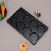 8-Hole Egg Burger Machine Rust Proof Grilled Sausage Pan Reusable Egg Iron Plate Wear Resist for Homemade French Bread Pan China Mainland