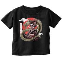 Traditional Skeleton Geisha Savage Dragon Toddler Boy Girl Youth T Shirt Tee XXL