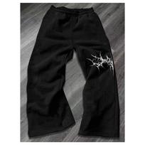 Fitness Harajuku Y2K Men's Graphic Baggy Sweatpants Drawstring Waist Wide Leg Jogger Pants with Pockets S