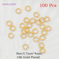 18K Gold Plated Open Rings&Extension Chain&Lobster Clasps For Jewelry,Connecting Rings For Jewelry,DIY Jewelry Accessories