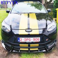 Blizgančio juodo automobilio priekinio buferio skirstytuvas Lūpa Difuzorius Kėbulo rinkinys Spoileris Apsauga Ford Focus MK3 ST 2012 2013 2014 Gloss Black