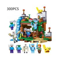 (300 vnt) Minecraft Blokų Statybos Žaislų Rinkinys Kaimelis Pasidaryk Pats Dėlionė Žaislas ABS Švietimo Vaikų Dovana