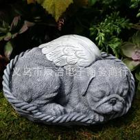 Mopsas Šuo Statulėlė Augintinio Atminimo Šuo Dervos Statulėlė Ornamentas Tinka Namų Sodui Sodo Meno Skulptūra white