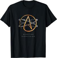 Naujas Riboto Leidimo Ateistinis Logotipas Mokslo Atomo Simbolis Klausyk Visko Marškinėliai Unisex Marškinėliai S