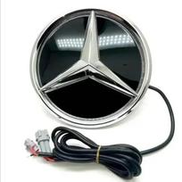 Naujas 2025 m. Mercedes Benz automobiliui priekinės grotelės žvaigždės emblema LED apšviestas logotipas baltos, mėlynos, raudonos šviesos Mercedes Benz W204 GLK200 Glowing red