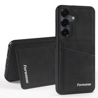 Kortelių lizdai Stovas Piniginė Dėklas Samsung S26 Ultra S25 Edge S24 S23 S22 Plus S21 FE A15 A16 A17 A34 A35 A36 A37 A54 A55 A56 A57 5G Kortelių Laikiklis Dangtelis For Samsung A57 5G žalia