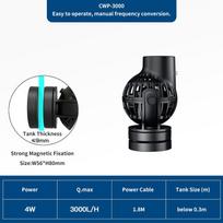 Jebao CWP serijos cirkuliaciniai siurbliai Bangų generatorius Tylus bangų siurblys Gėlavandenių ir jūrinių akvariumų magnetinis srauto pūstuvas black